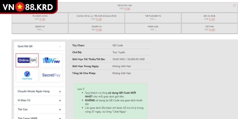 Nạp Tiền VN88 – Hướng Dẫn Cập Nhật Số Dư Nhanh Chóng 1 Điều kiện cần thiết trước khi nạp tiền VN88