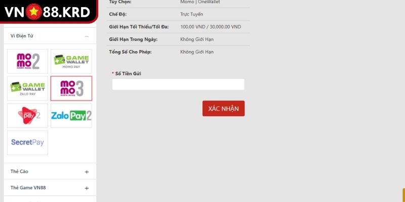 Nạp Tiền VN88 – Hướng Dẫn Cập Nhật Số Dư Nhanh Chóng 2 Hướng dẫn nạp số dư qua các phương thức phổ biến