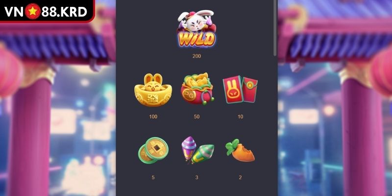 Thỏ May Mắn VN88 – Biểu Tượng Tài Lộc Cho Người Chơi Bứt Phá 2 Biểu tượng giải thưởng